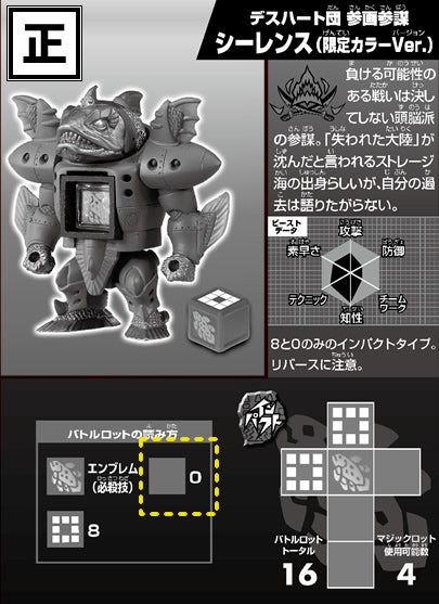 【正】デスハート団 参画参謀 シーレンス(限定カラーVer.)取扱説明書