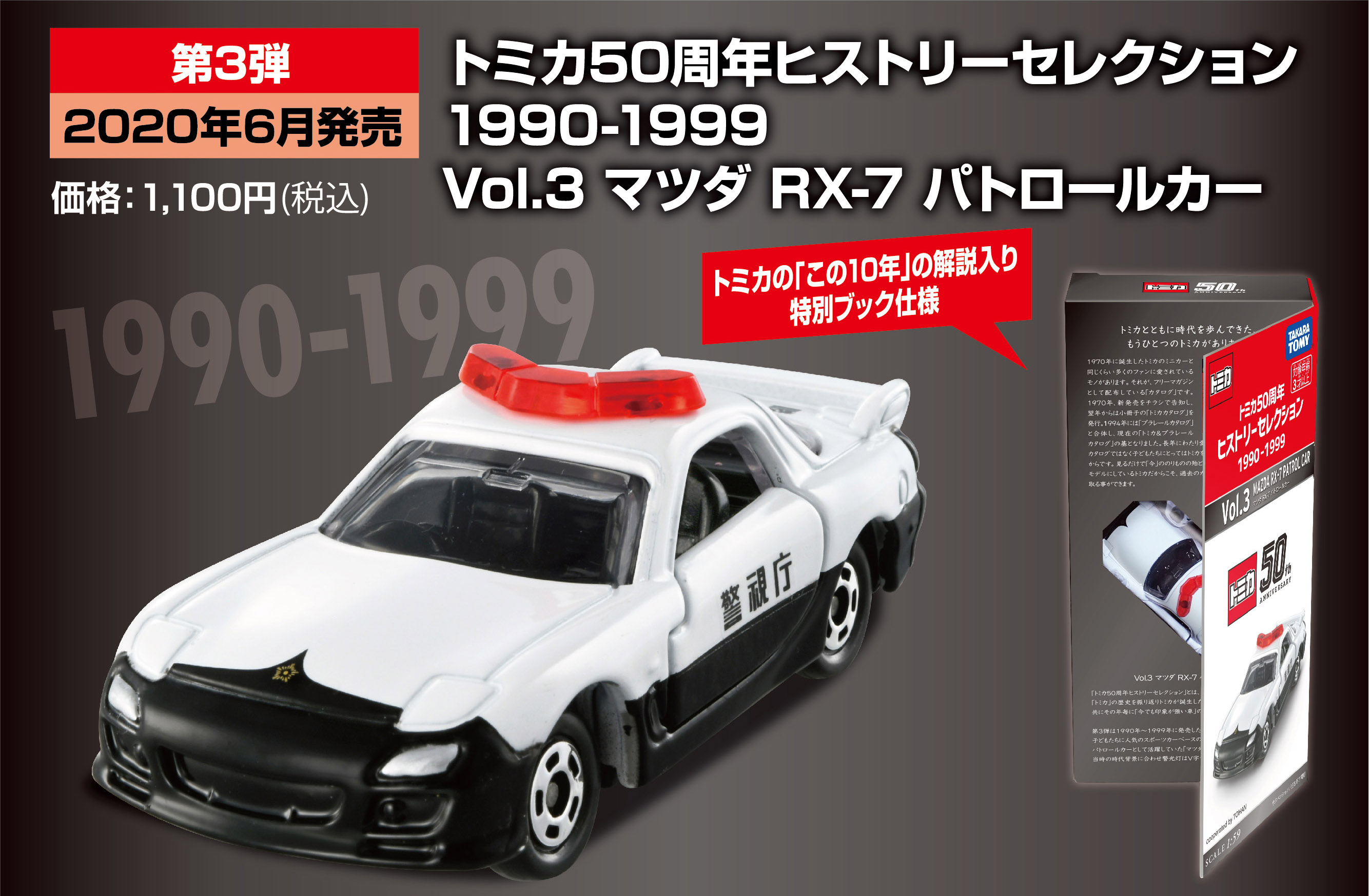 第3弾 6月発売予定 1990-1999 Vol.3 マツダ RX-7 パトロールカー