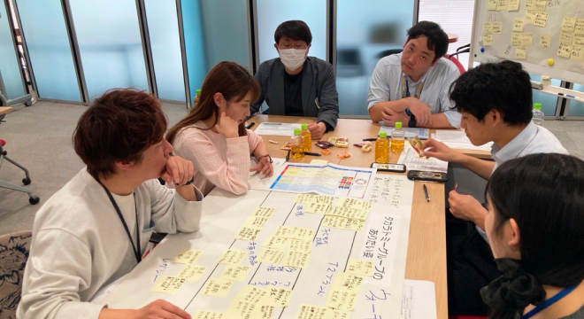 グループワーク 「2050年のタカラトミーグループのありたい姿を考える」