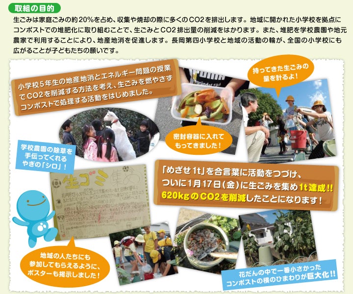 最優秀次世代賞の学校のエコ活動