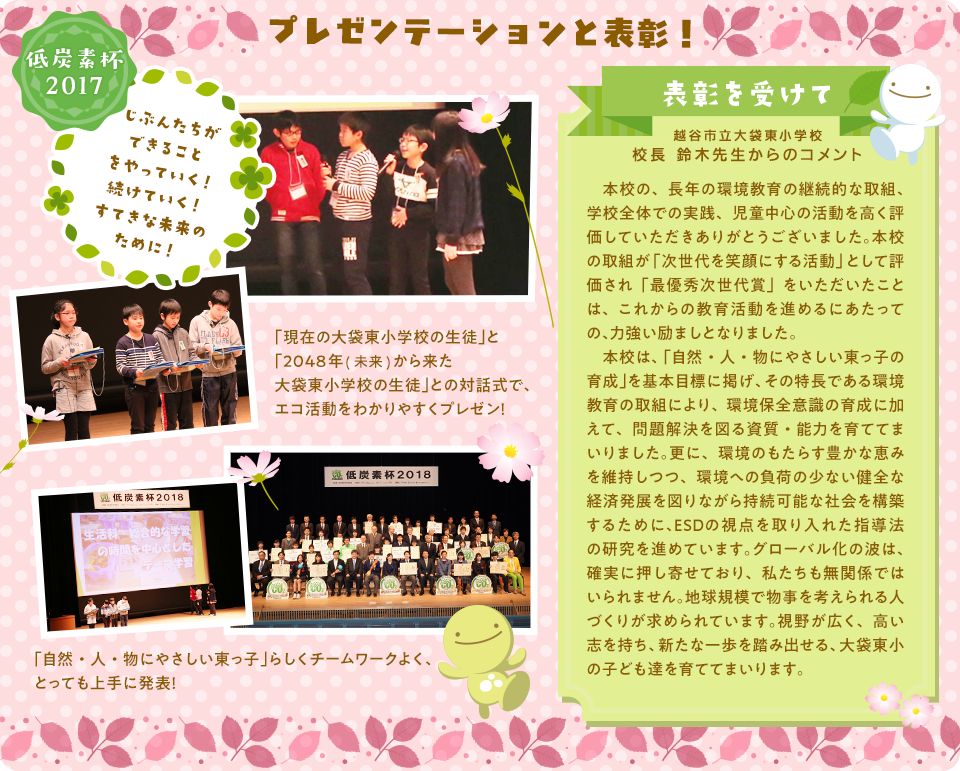 低炭素杯2018 プレゼンテーションと表彰！