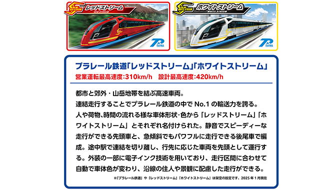 プラレール鉄道 レッドストリーム＆ホワイトストリーム 連結セット