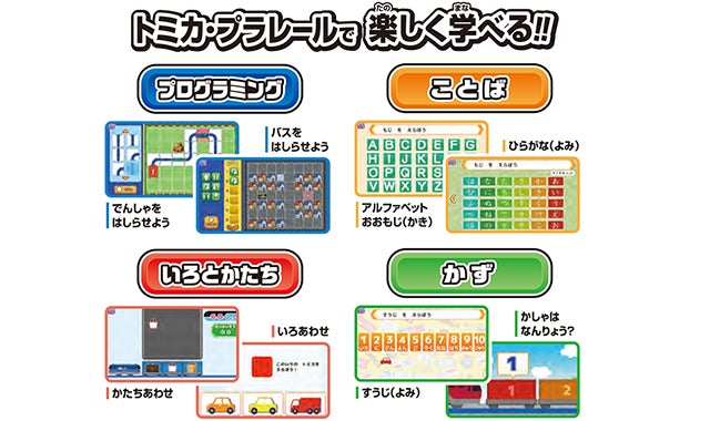 あそび・まなびをアクティブに！トミカ・プラレールパッド