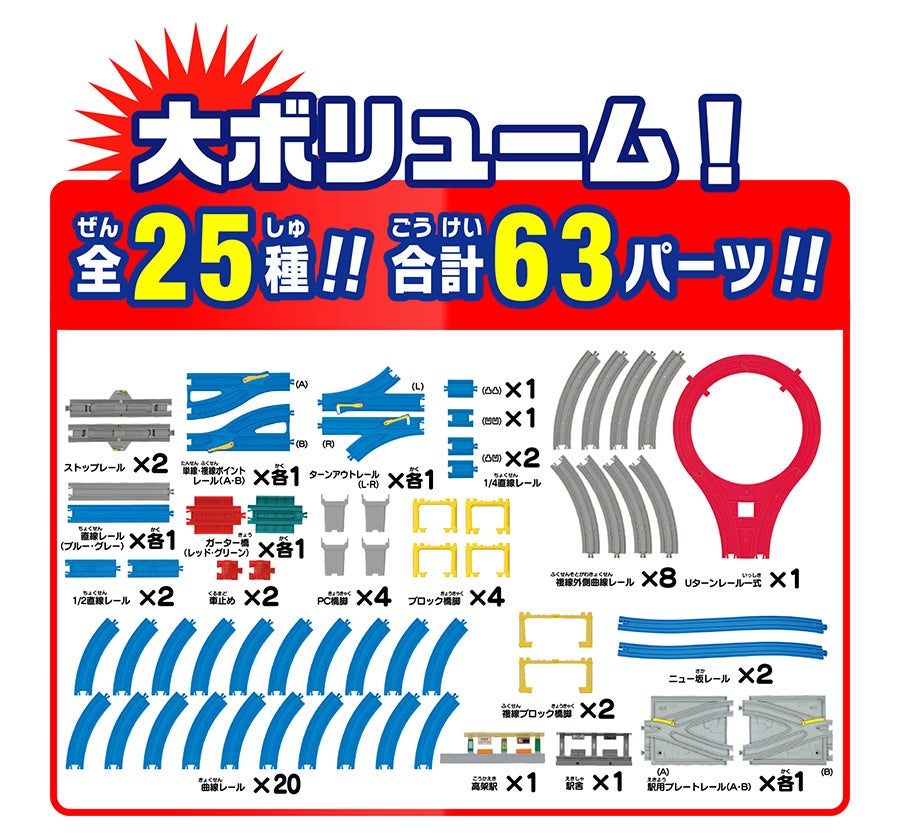 大ボリューム！全２５種！合計６３パーツ！