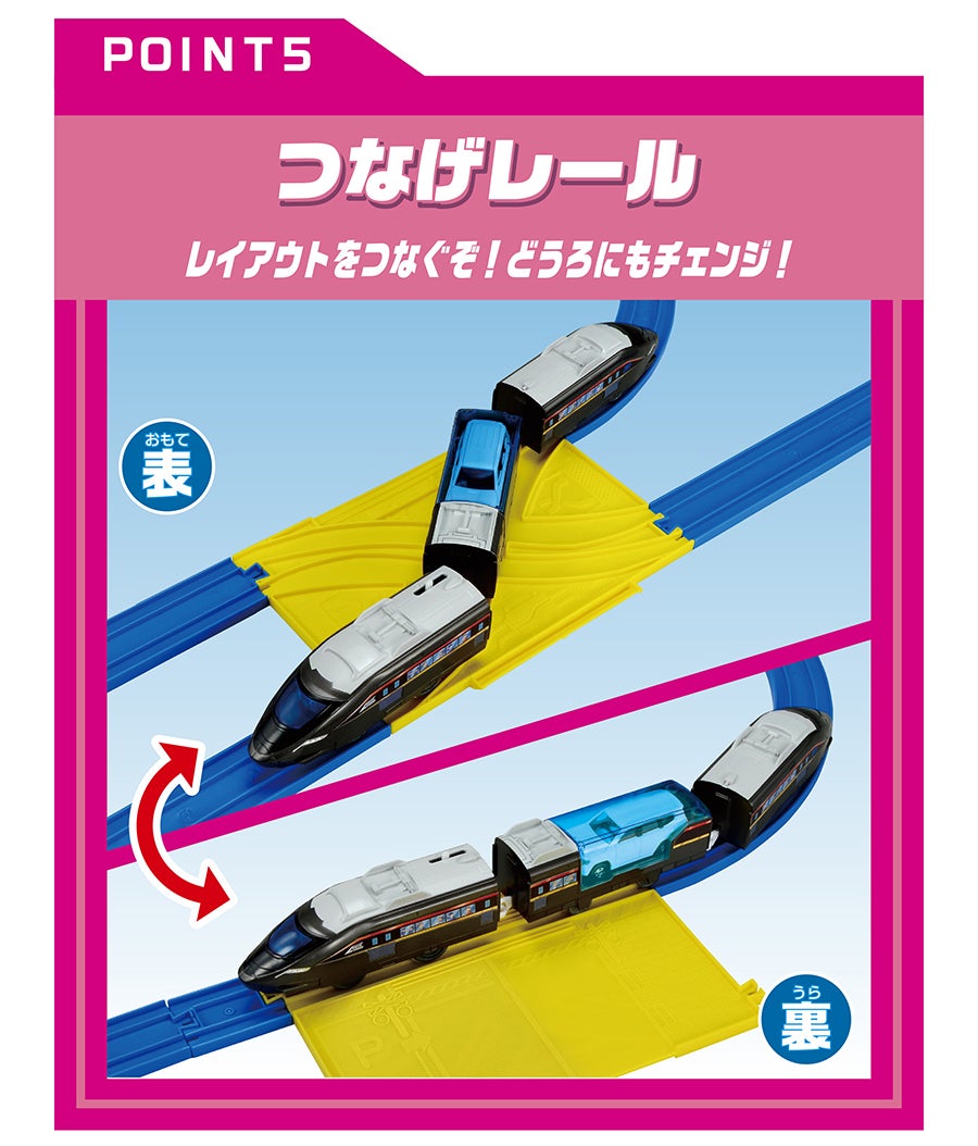 POINT5｜つなげレール｜レイアウトをつなぐぞ！どうろにもチェンジ！｜表〜裏