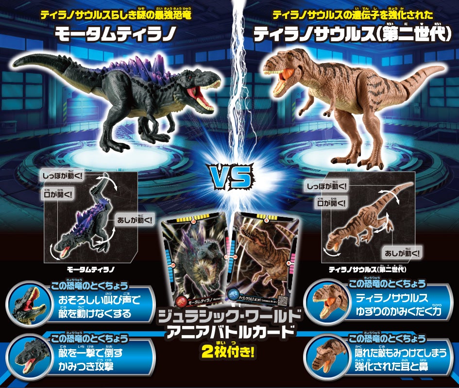 アニア　ジュラシック・ワールド アライブ　モータムティラノVSティラノサウルス（第二世代）　セット