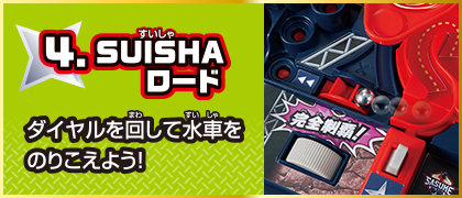 4 SUISHAロード ダイヤルを回して水車をのりこえよう！