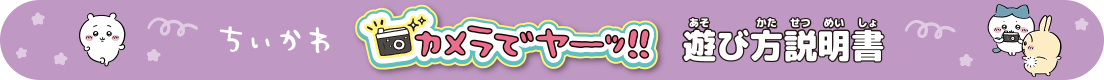 カメラでヤーッ!!　遊び方説明書を見る