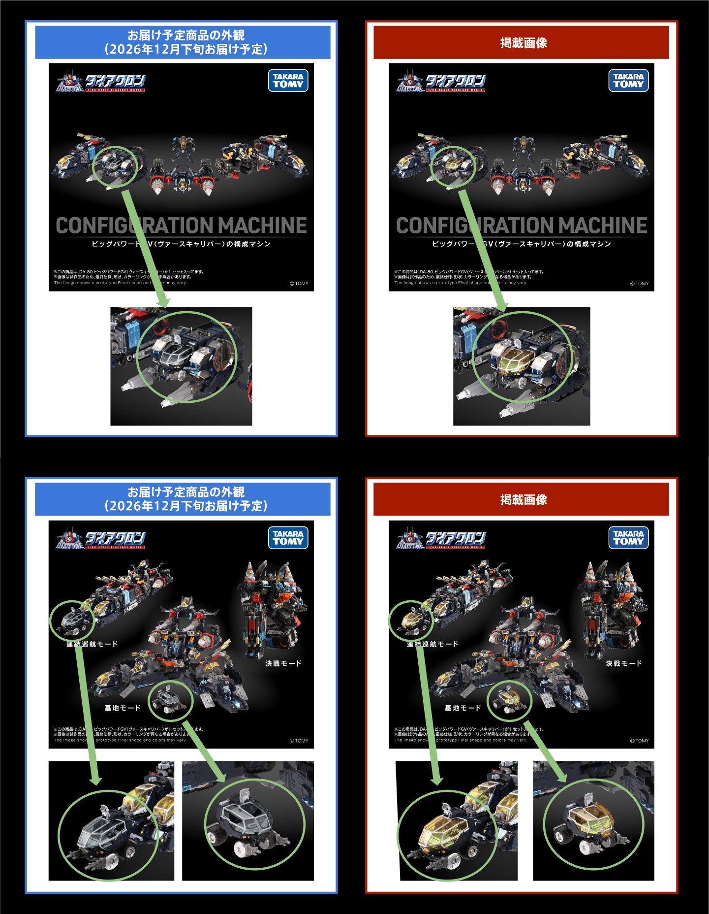 ダイアクロン再販アイテム「DA-80 ビッグパワードGV＜ヴァース
