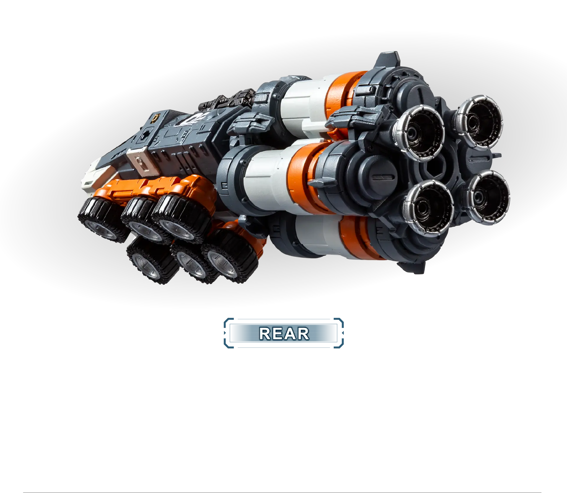 タンクローダーとオービタービークルIIの連結 REAR