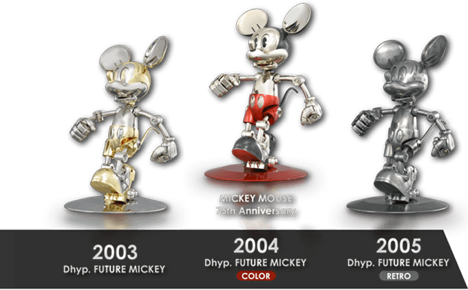 2003 Dhyp. FUTURE MICKEY 2004 Dhyp. FUTURE MICKEY COLOR MICKEY MOUSE 75th Anniversary 2005 Dhyp. FUTURE MICKEY RETRO