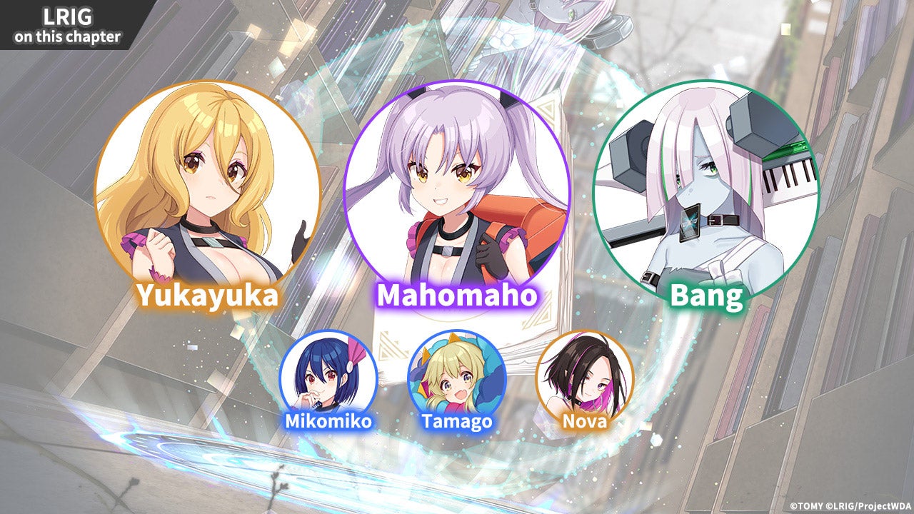 Mahomaho, Yukayuka, Bang, Mikomiko, Dr. Tamago, Nova 