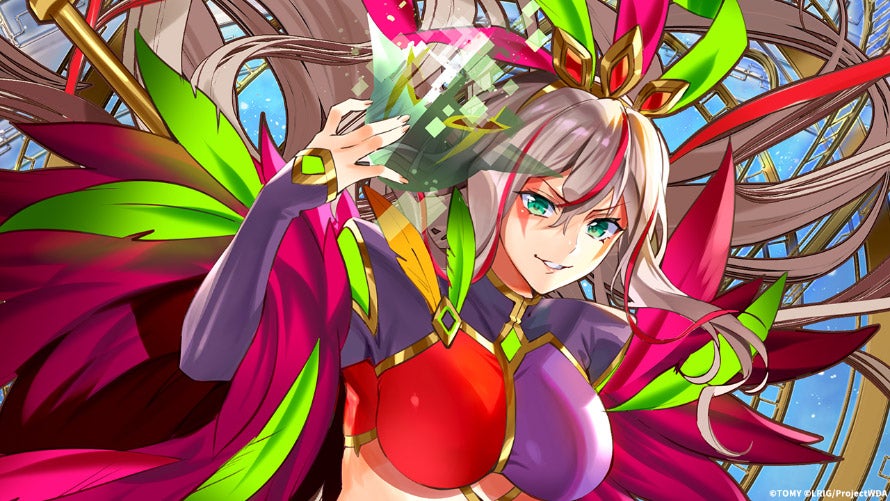 She restored her grin.