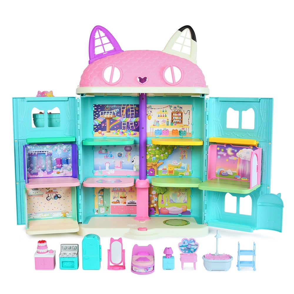 ギャビーのドールハウス 大きなネコちゃんハウス ニャンタスティックギフトセット ３つのおへや付き