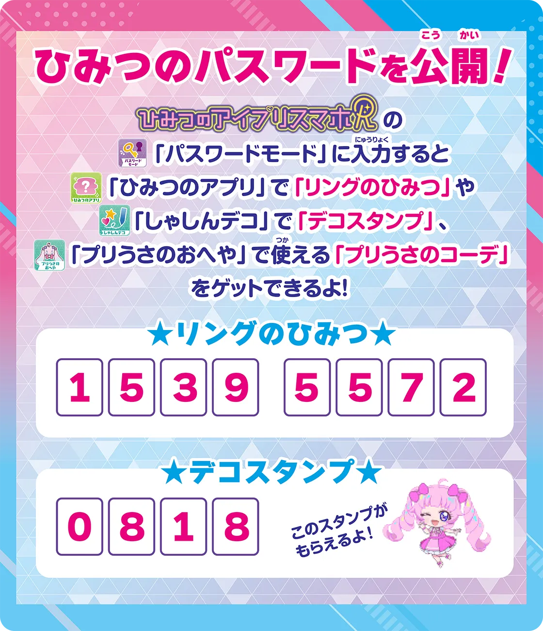 ひみつのパスワードを公開！