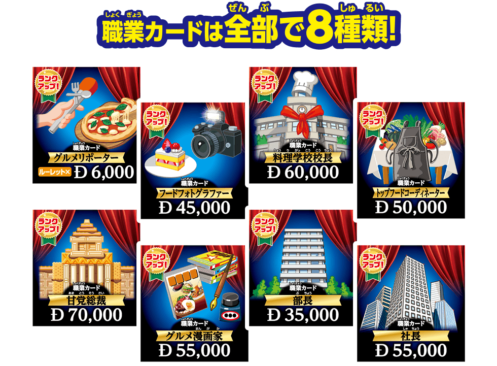 職業カードは全部で8種類！
