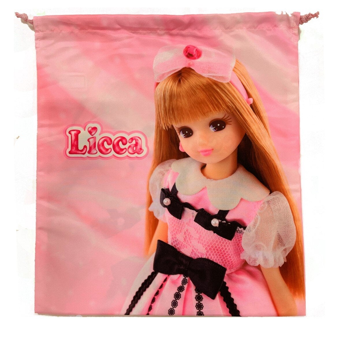 リカちゃん　＜Aデザイン＞　巾着Ｌ