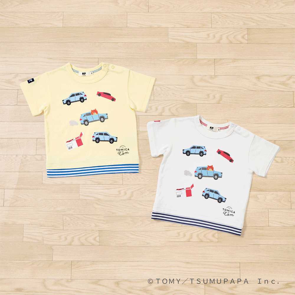 トミカとトム くるまアップリケＴシャツ<BR>（商品番号 4562212）