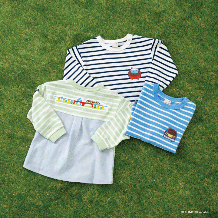 プティマイン(petit main)　ボーダー長袖Tシャツ（3種）