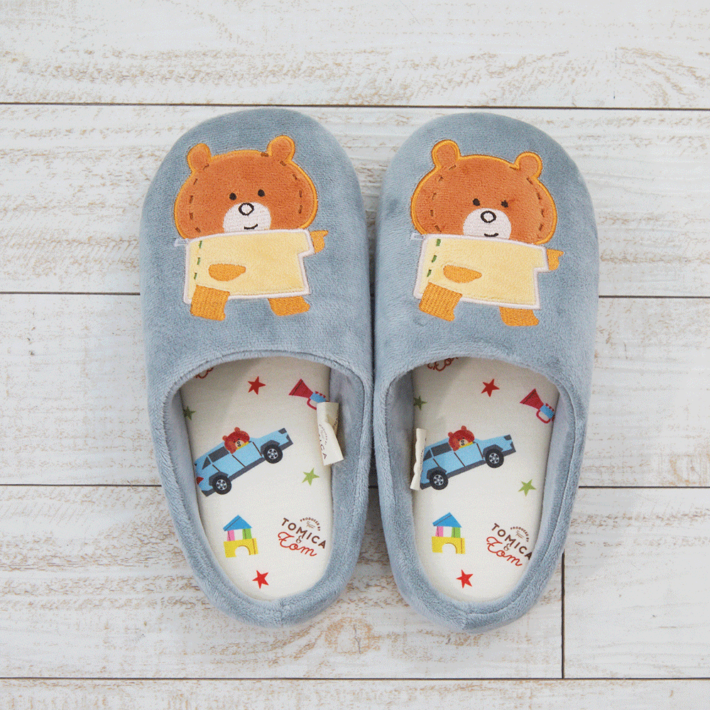 トミカとトム 相良刺繍 ルームシューズ