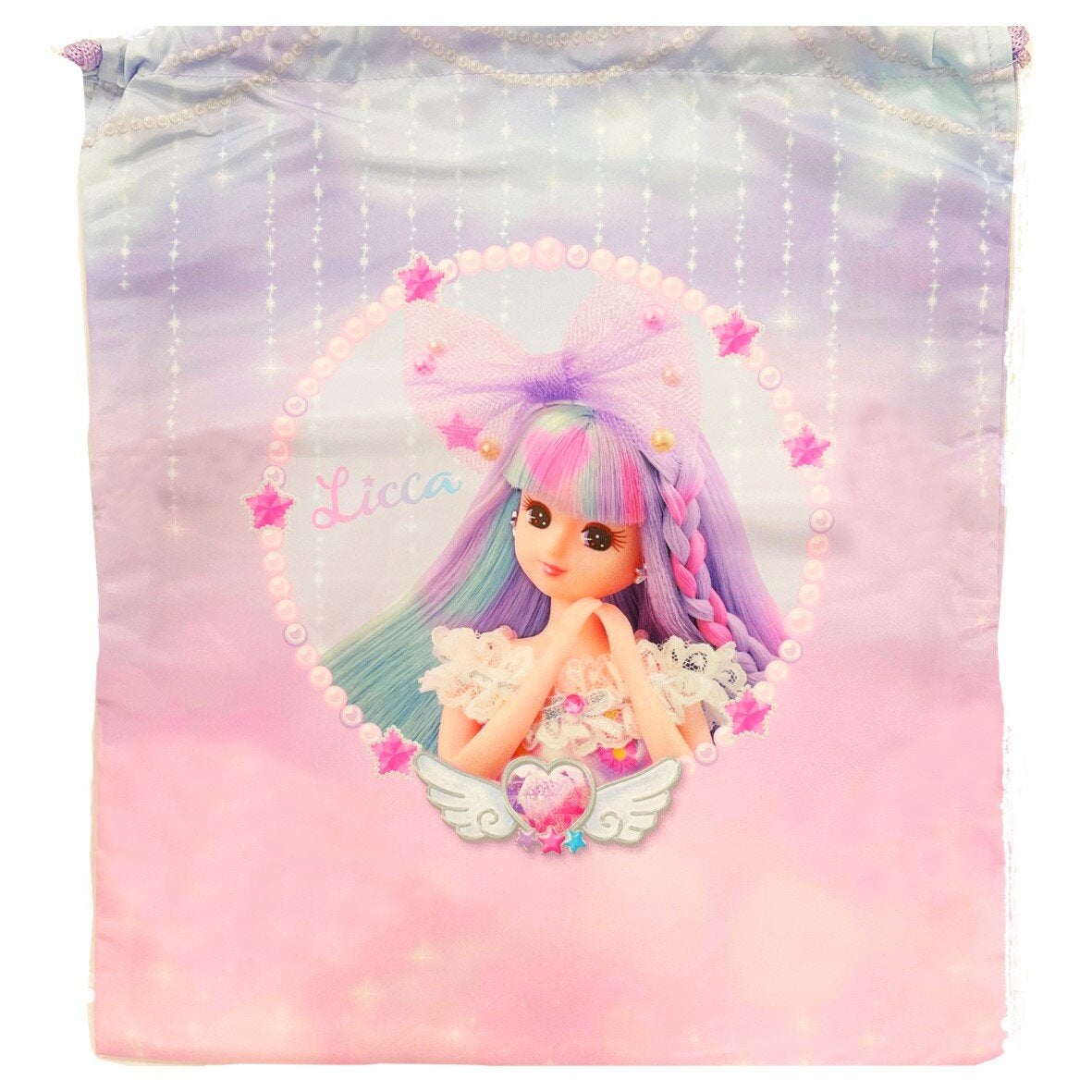 リカちゃん　＜Bデザイン＞　巾着Ｌ