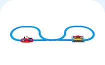 ターンアウトレールでいったりきたり