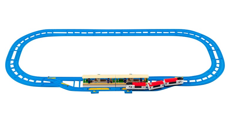 カーブでタワーを上がるレイアウト | プラレール コンシェルジュ ...