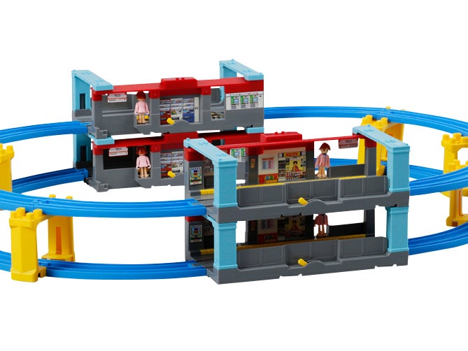 上の階と下の階で同じ方向に走らせたり、違う方向に走らせたりできるよ。