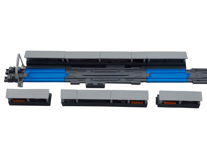 対向式駅は左右にジョイントがあるよ。ストップレールとくっつけるには上から置くとうまくいくよ。