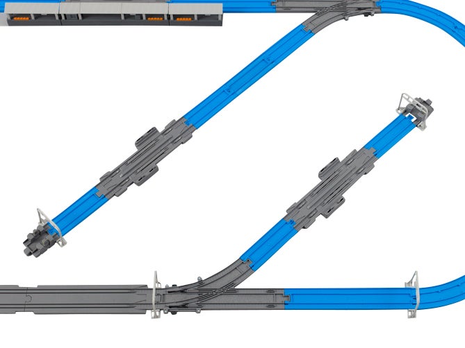車両基地の先端には車止めをつけるよ。