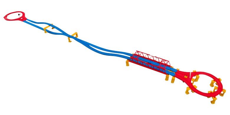 プラレール線路　レイアウトセット　車両基地　ぐるぐる立体　トンネル踏切Uターン