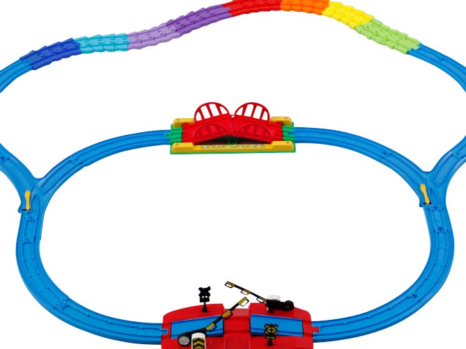 1/4直線レールが3か所に入るよ。場所をよく確認してね。