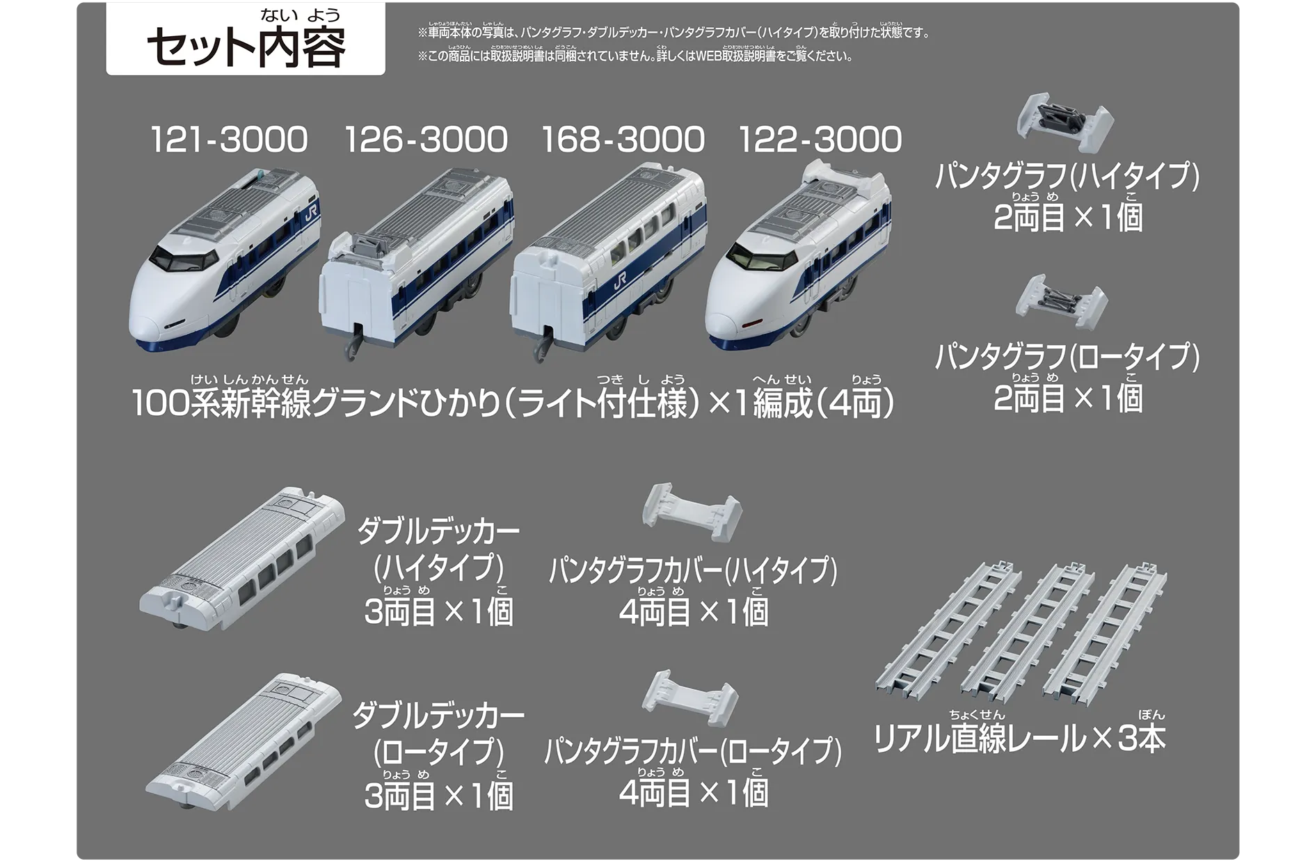 グランドひかり　e5系セット PLARAIL REAL CLASS｜100系新幹線グランドひかり（ライト付仕様