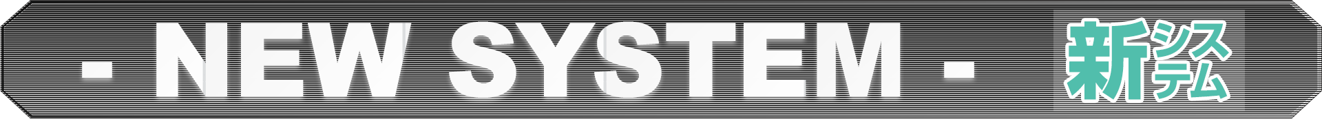 -NEW SYSTEM- 新システム