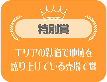 特別賞｜エリアの鉄道で地域を盛り上げている売場で賞
