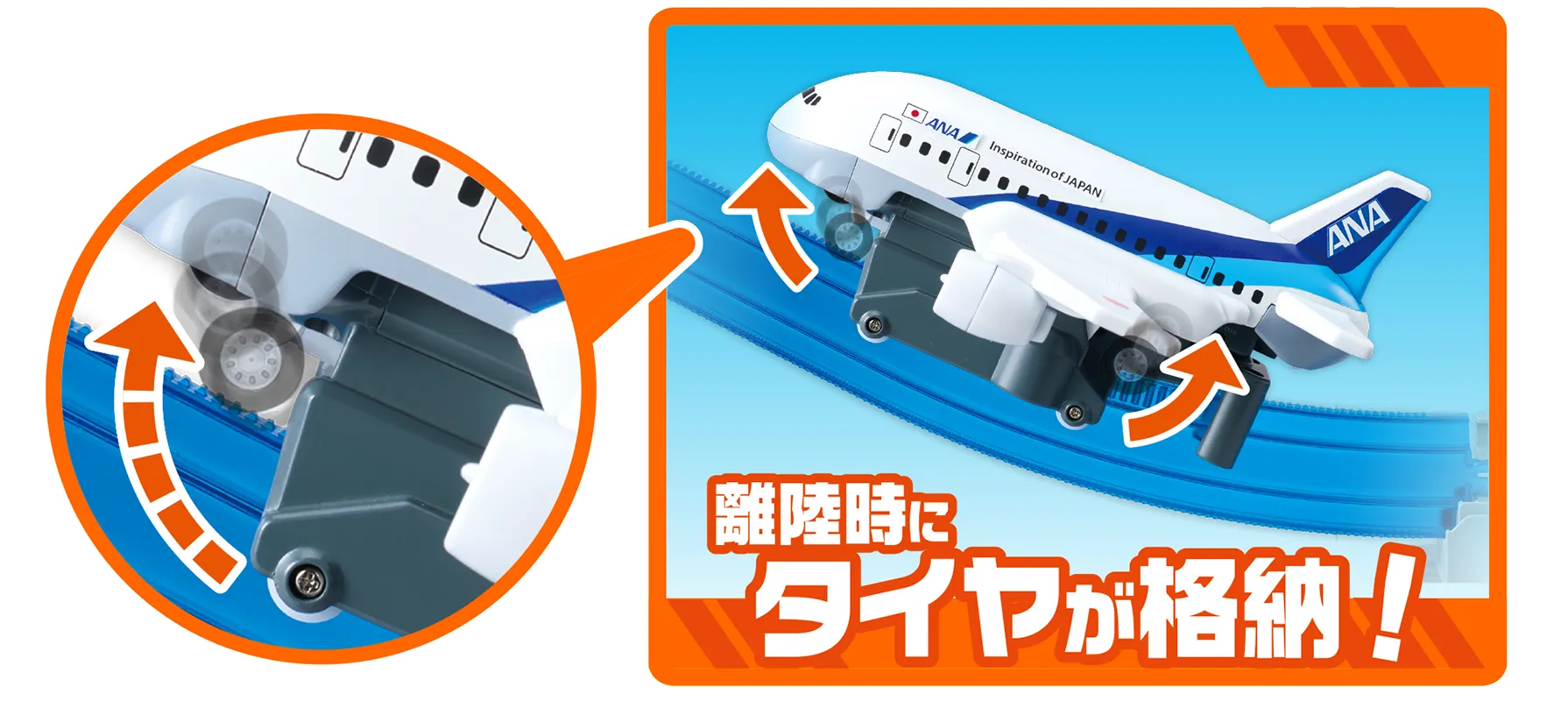 離陸時にタイヤが格納！