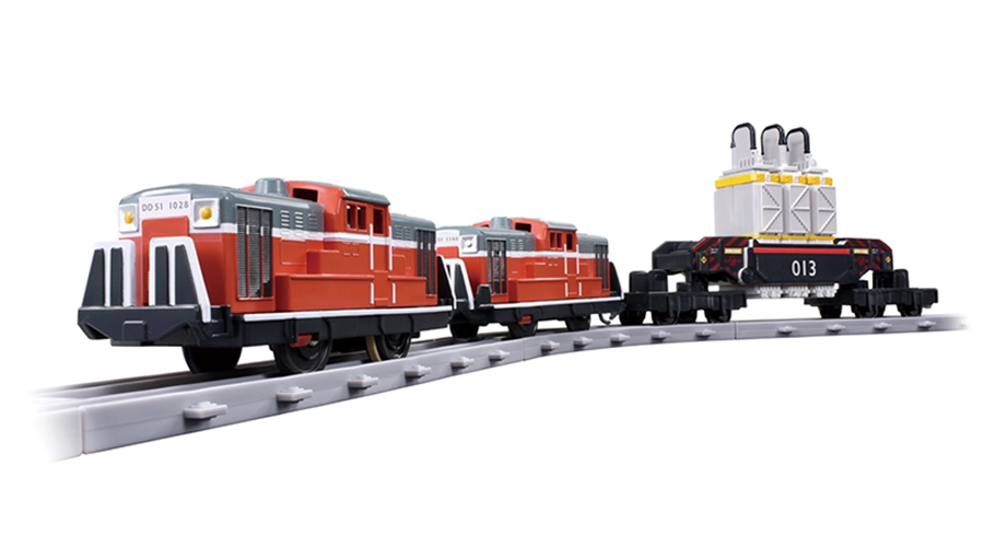 プラレール『ヱヴァンゲリヲン新劇場版：序』ネルフ専用鉄道下二子山支線「ヤシマ作戦」DD51形＆シキ880形(B2梁)大物車