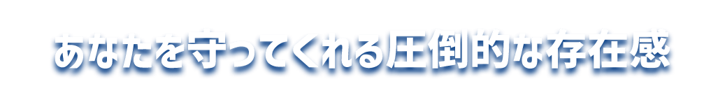 あなたを守ってくれる圧倒的な存在感