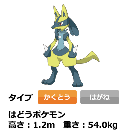 黄色いルカリオ