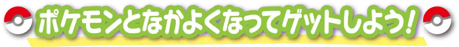 ポケモンとなかよくなってゲットしよう！