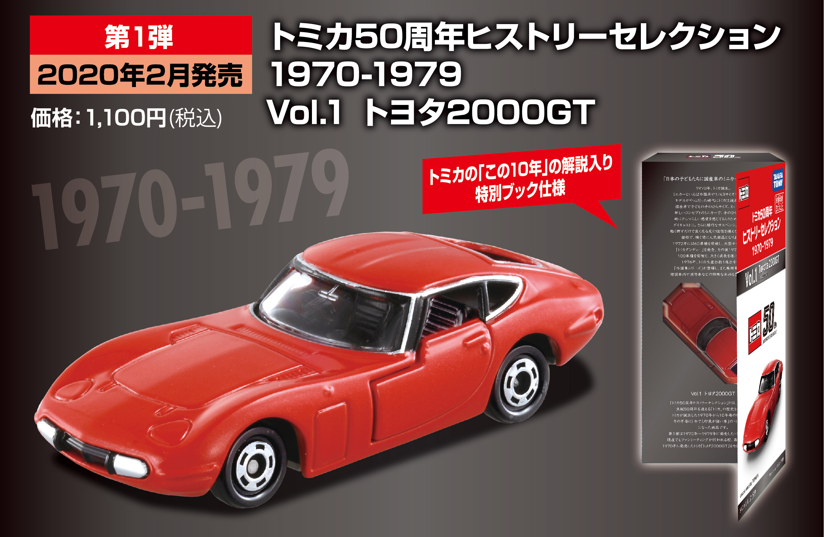 第1弾 2月発売予定 1970-1979 Vol.1 トヨタ2000GT