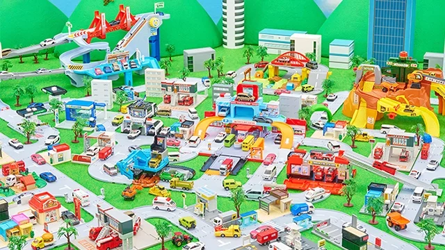 トミカビークルタウン 変形はしご消防車(トミカ付き)