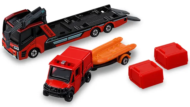 No.132 モリタ 小型オフロード消防車 レッドレディバグ ＆ 搬送車