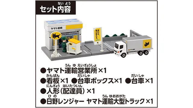 トミカタウン ヤマト運輸営業所（トミカ、配達員、小物付き）
