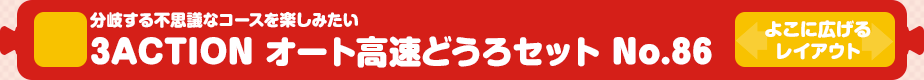 【トミカシステム】分岐する不思議なコース 3ACTION オート高速どうろセット No.86