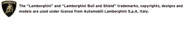 ランボルギーニ版権表記