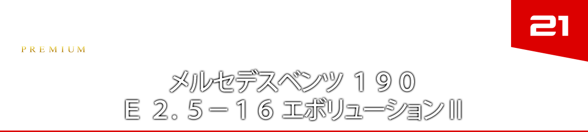 ２１　メルセデスベンツ １９０ Ｅ ２．５－１６ エボリューションⅡ