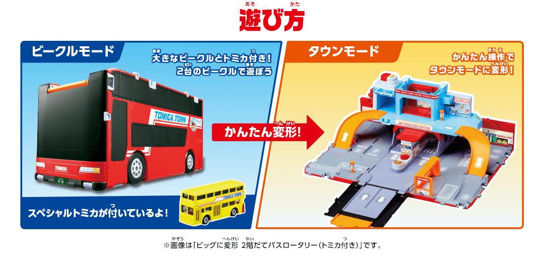 遊び方 ビークルモード 簡単変形 タウンモード