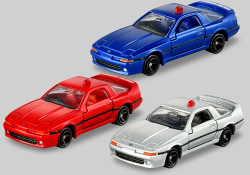 トヨタ スープラ 覆面パトロールカー仕様(青、赤、シルバー)