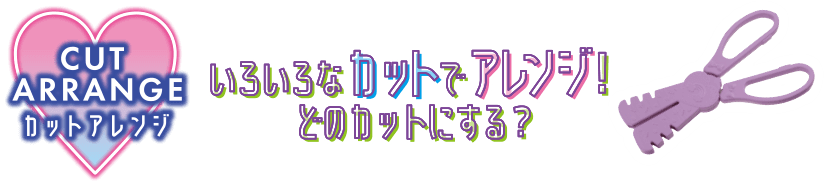 CUT ARRANGE カットアレンジ　いろいろなカットでアレンジ！　どのカットにする？